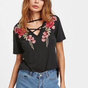 Rose Embroider Shirt